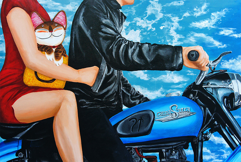 Singapore cat art, Ride with Me