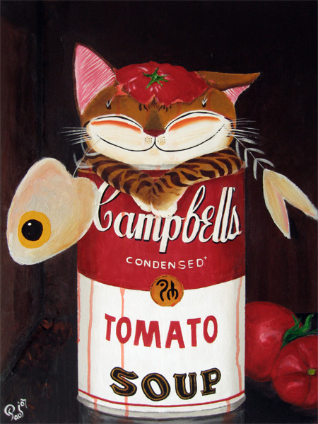 Singapore cat art, Tomato-based catfish Soup