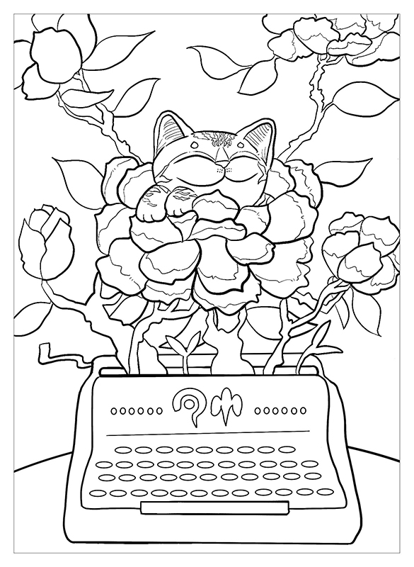 catmaSutra Postcard Colouring Book- Once Upon a Time