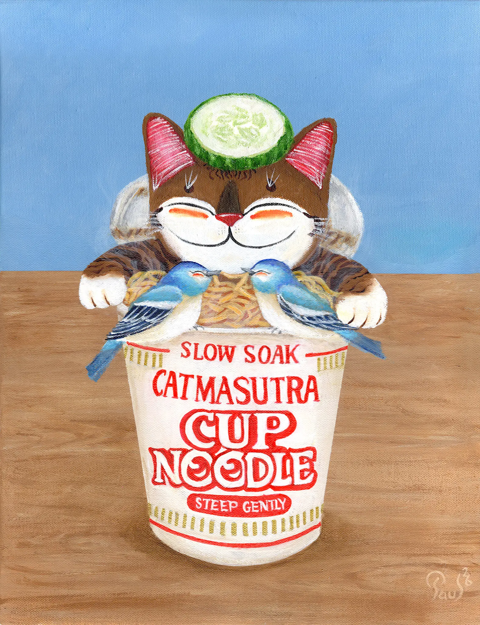 Singapore cat art, Just five more minutes