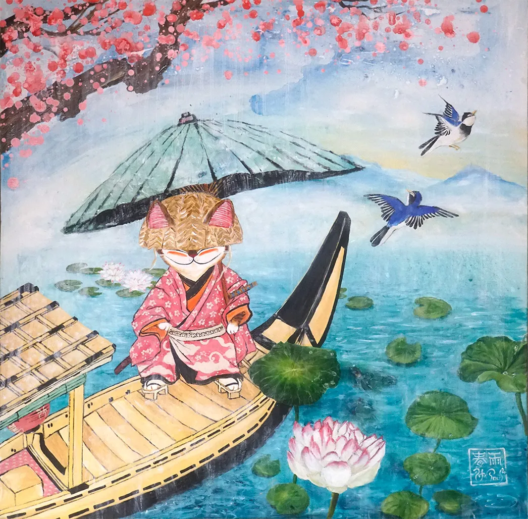 Singapore cat art, Setting off