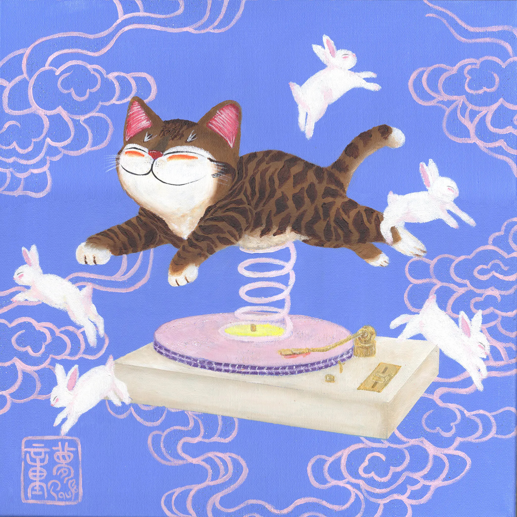 Singapore cat art, Spring-Loaded