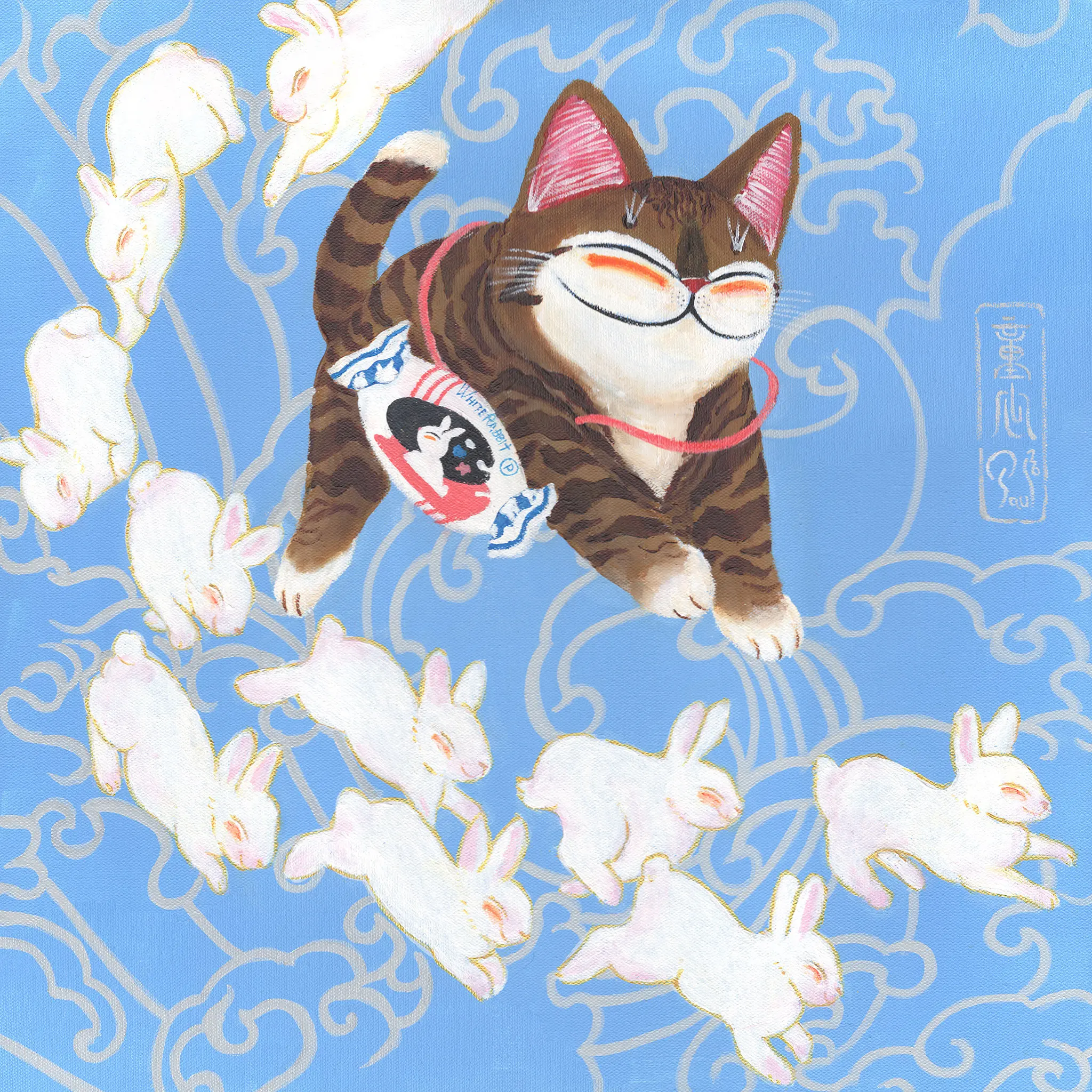 Singapore cat art, White Rabbit Candy