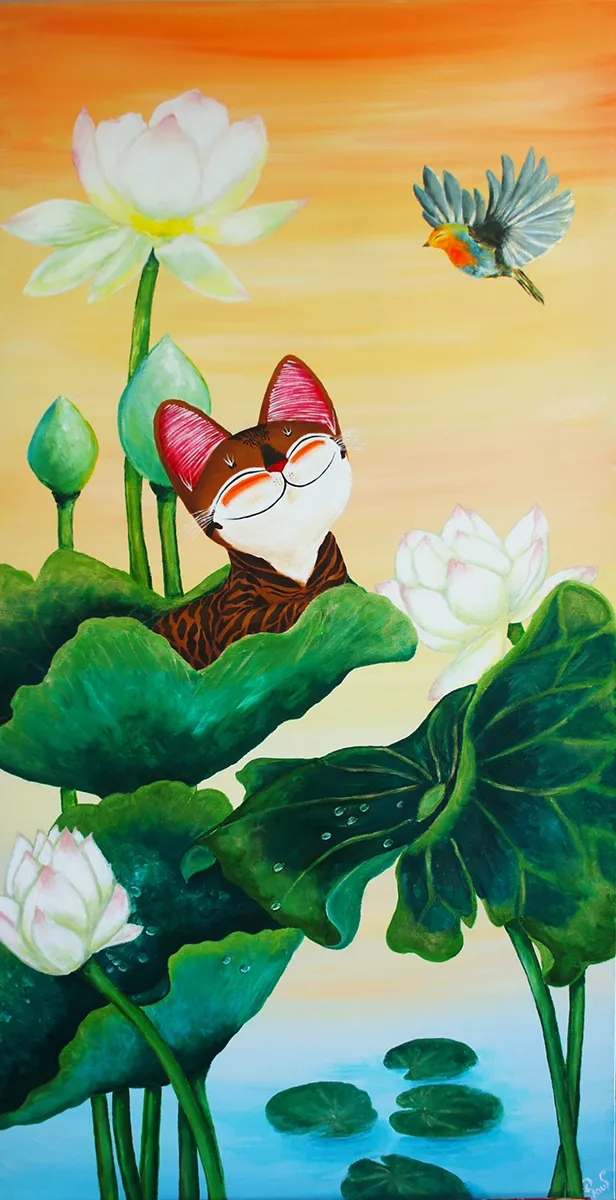 Singapore cat art, Bird Wings