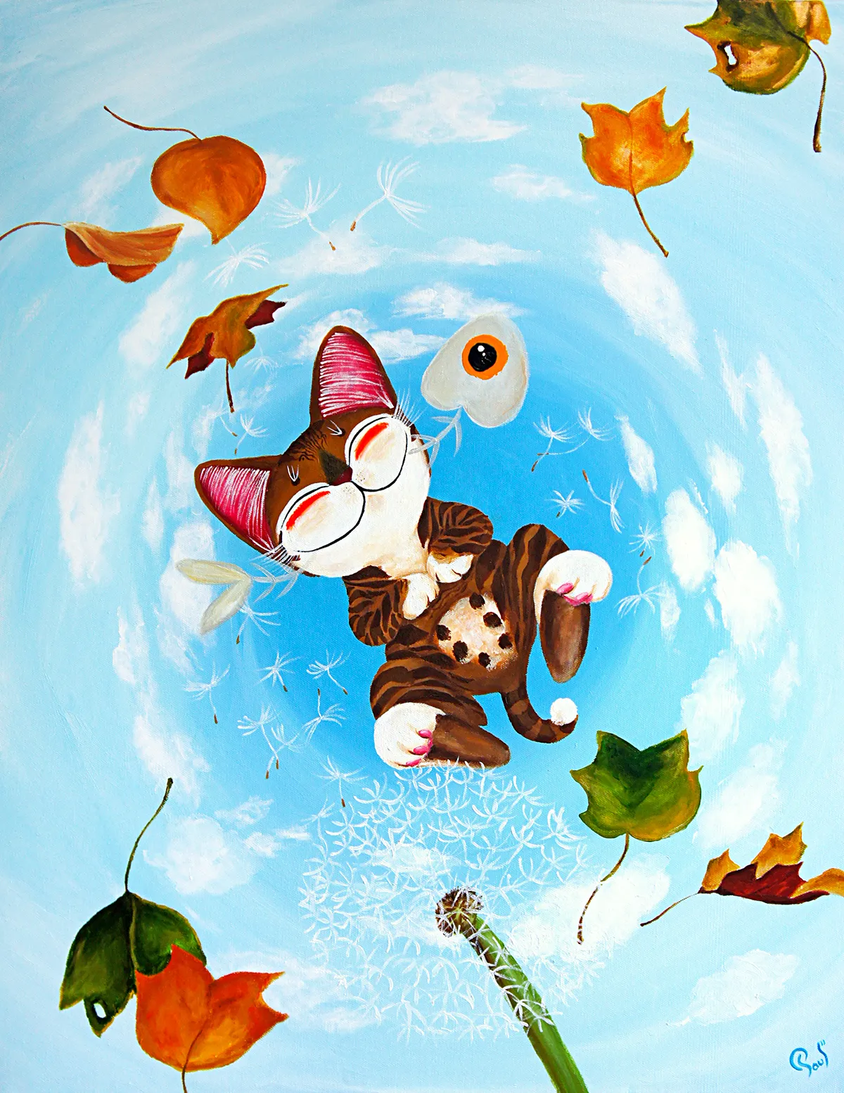 Singapore cat art, Falling Up