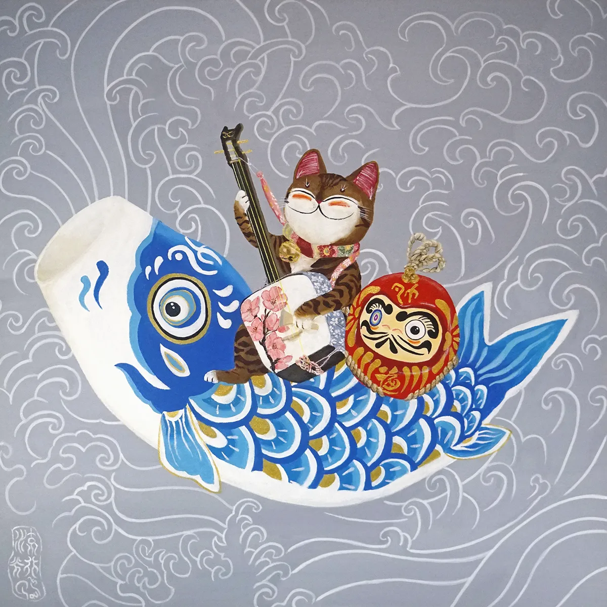 Singapore cat art, Flowing Joy