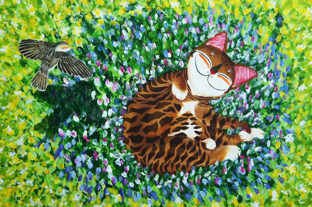 Singapore cat art, Under the Light Blue Sky