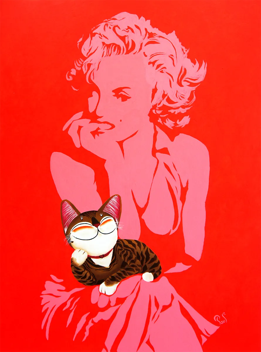 Singapore cat art, Marilyn