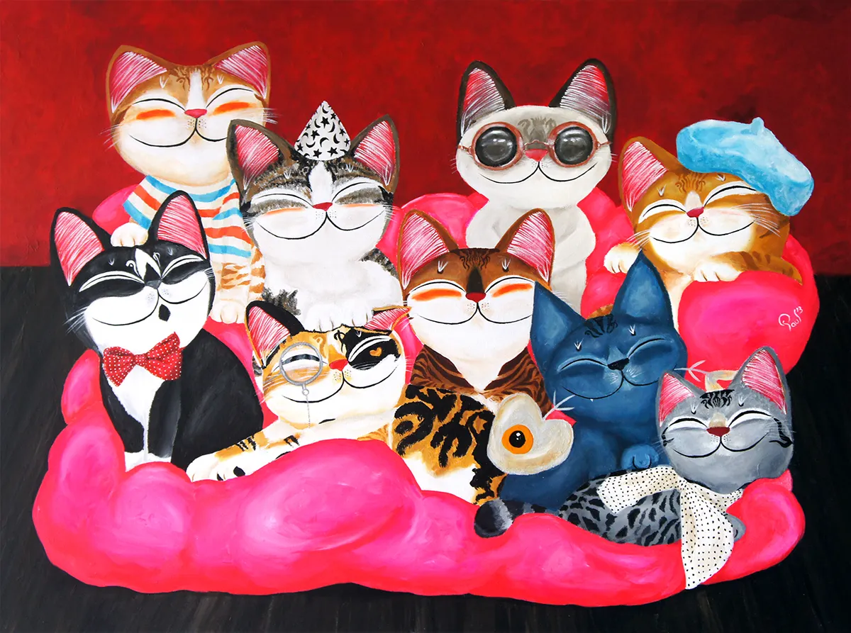 Singapore cat art, Nine Lives